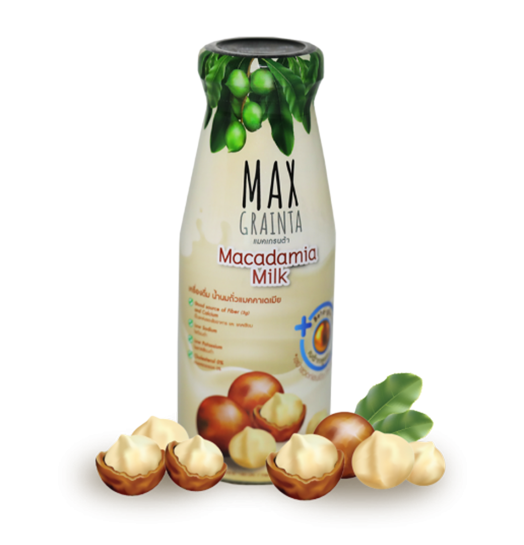 น้ำนมถั่วแมคคาเดเมียสเตอริไลซ์ แมคเกรนต้า