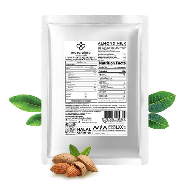 น้ำนมอัลมอนด์สเตอริไลซ์ ตราแมคเกรนต้า